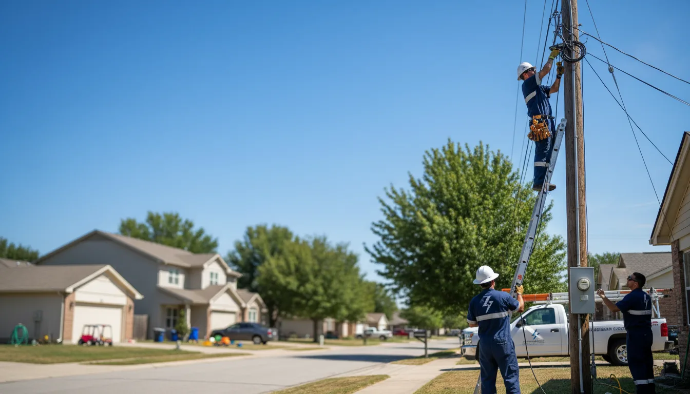 Residential electrician providing installation services in London Mills, IL